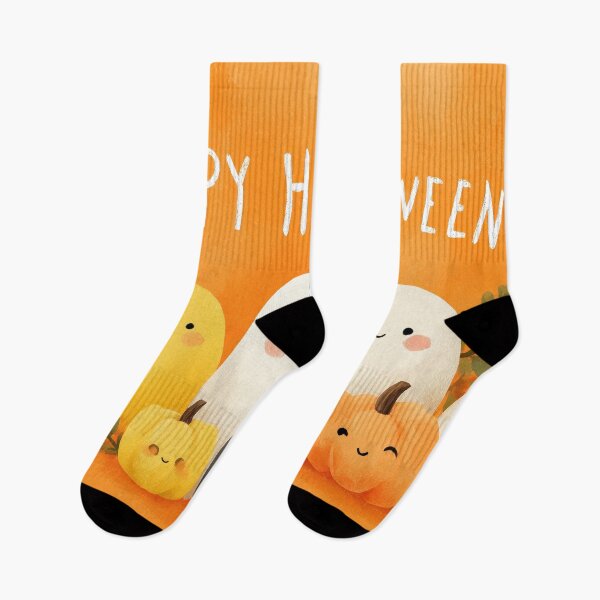 Item preview, Happy Halloween Friends – Kawaii Ghosts & Pumpkins designed and sold by BennyPuppy.