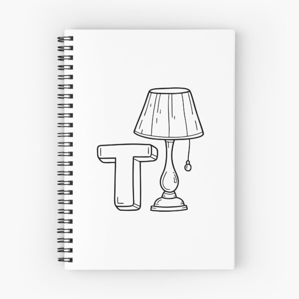 Item preview, An illustration of letter T stands for Table lamp designed and sold by rasagamastore.