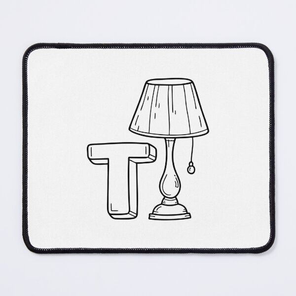 Item preview, An illustration of letter T stands for Table lamp designed and sold by rasagamastore.