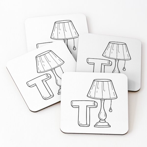 Item preview, An illustration of letter T stands for Table lamp designed and sold by rasagamastore.