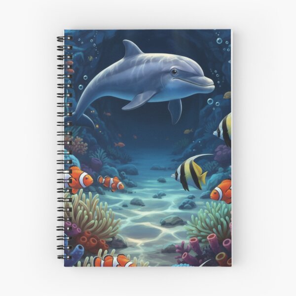 Item preview, Dolphin and Coral Reef Underwater Scene designed and sold by CARTOON CRAZE.