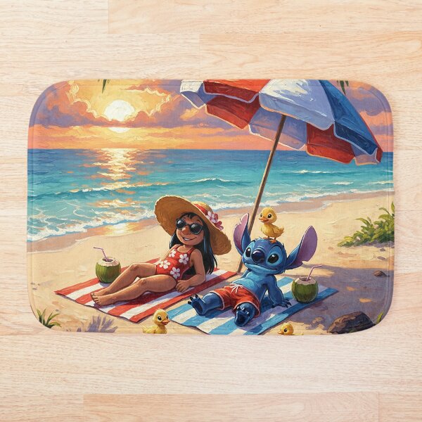 Item preview, Stitch and Lilo are having a relaxing vacation. designed and sold by cloud lee.