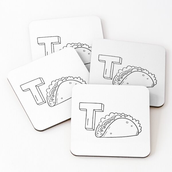 Item preview, An illustration of letter T stands for Taco designed and sold by rasagamastore.