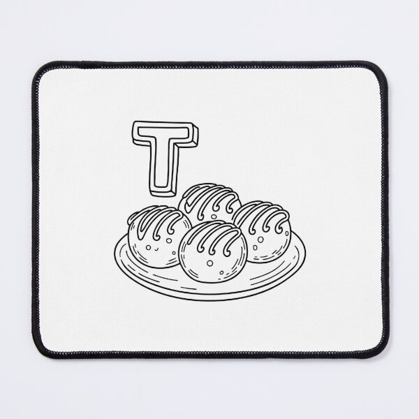 Item preview, An illustration of letter T stands for Takoyaki designed and sold by rasagamastore.