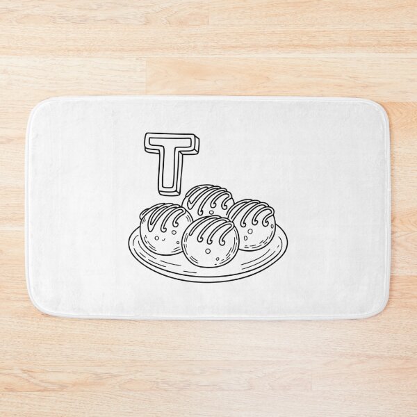 Item preview, An illustration of letter T stands for Takoyaki designed and sold by rasagamastore.