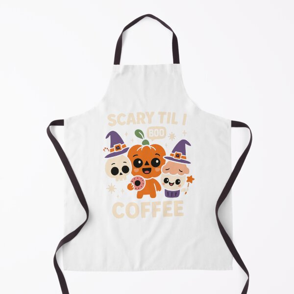 Item preview, Cute Halloween Coffee Lovers with Pumpkin Donut and Cupcake Characters designed and sold by RuweisVibes.