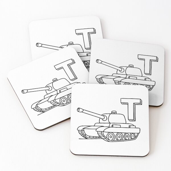 Item preview, An illustration of letter T stands for Tank designed and sold by rasagamastore.