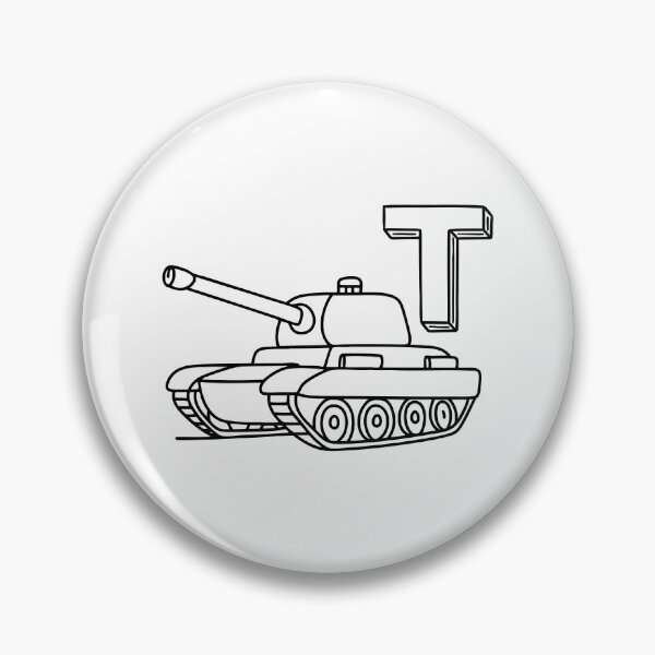 Item preview, An illustration of letter T stands for Tank designed and sold by rasagamastore.