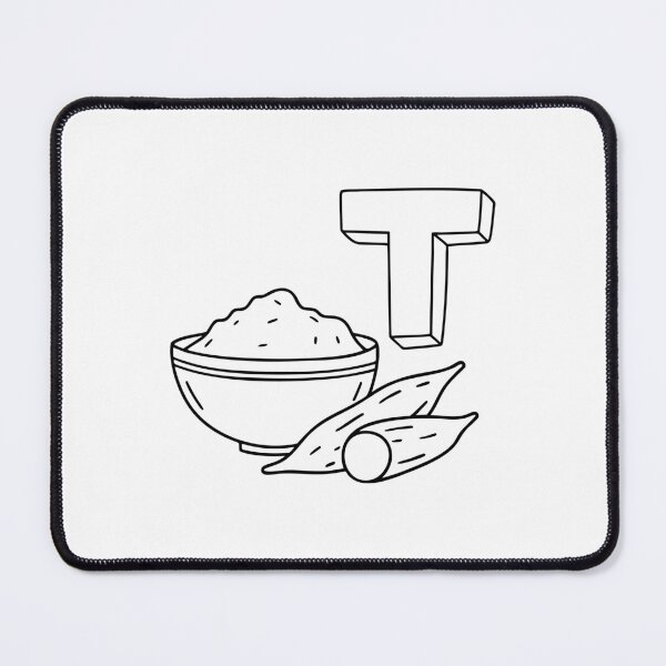 Item preview, An illustration of letter T stands for Tapioca designed and sold by rasagamastore.