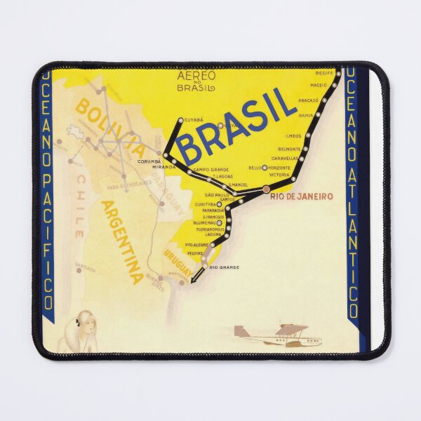 Item preview, Vintage Art Deco Travel Poster | Linhas Aéreas Condor | South America Map & Routes | Brazil Aviation History | 1930s Airline designed and sold by artofuniverse.