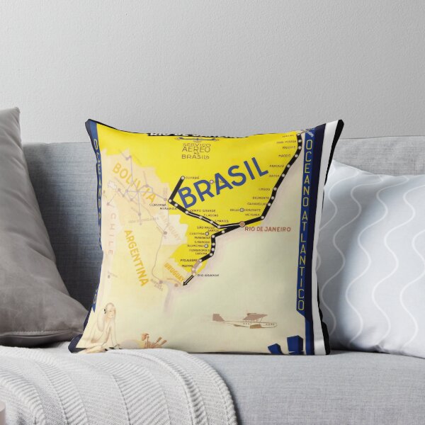 Item preview, Vintage Art Deco Travel Poster | Linhas Aéreas Condor | South America Map & Routes | Brazil Aviation History | 1930s Airline designed and sold by artofuniverse.