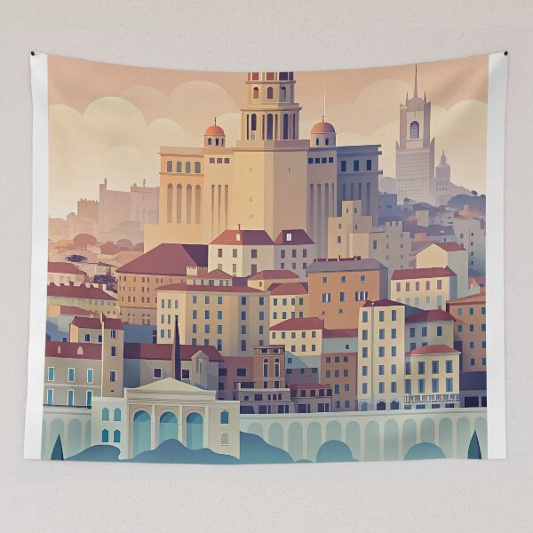 Item preview,  Minimalist skyline of Marseille designed and sold by paulrommer.