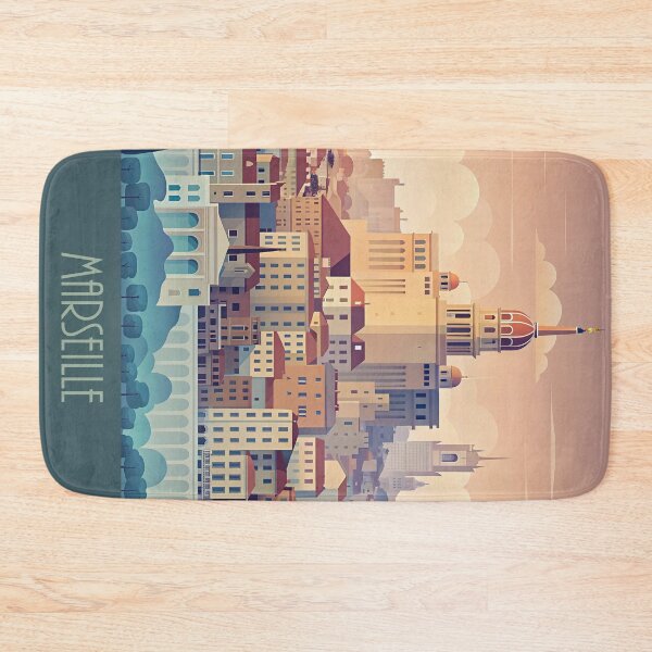 Item preview,  Minimalist skyline of Marseille designed and sold by paulrommer.