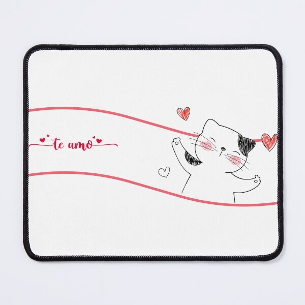 Item preview, Cut minimal cat saying "Te amo"A sweet reminder of love in a playful and warm style designed and sold by Cozy Magic Prints.