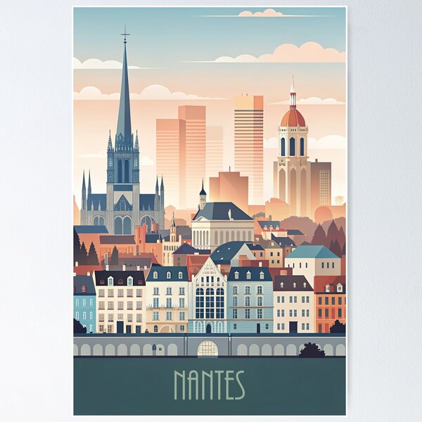 Item preview,   Minimalist skyline of Nantes designed and sold by paulrommer.