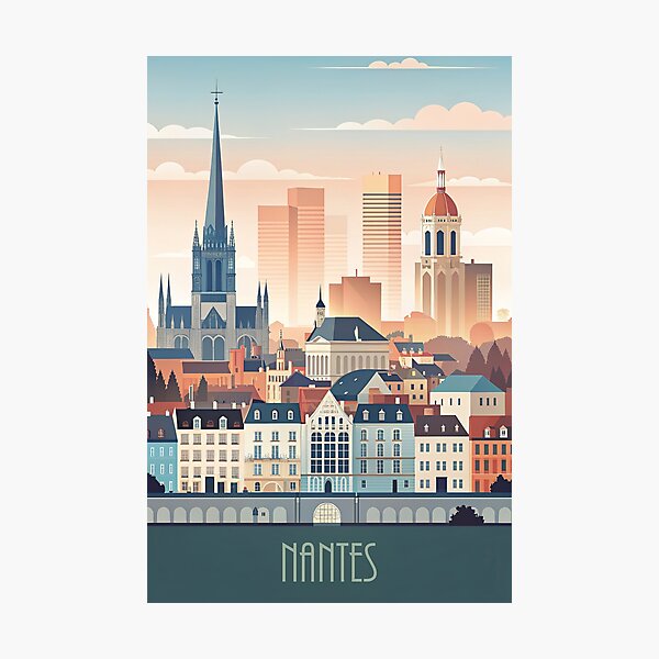 Item preview,   Minimalist skyline of Nantes designed and sold by paulrommer.