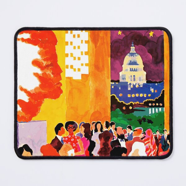 Item preview, Vibrant Washington DC Gala Poster | Mid-Century Pop Art Style | U.S. Capitol & Stars | Colorful Modernist Illustration designed and sold by artofuniverse.
