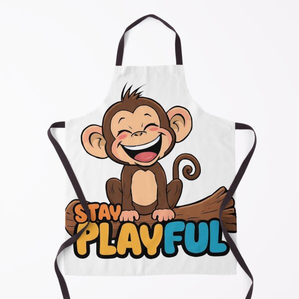 Item preview, Stay Playful – Laughing monkey on wood | Colorful, feel-good design designed and sold by ParaSiempreS.