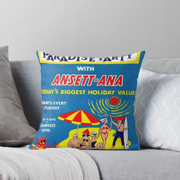 Item preview, Vintage Surfers Paradise Travel Poster | Mid-Century Ansett-ANA Art | Beach Fun & Adventure | Whimsical Retro Decor designed and sold by artofuniverse.