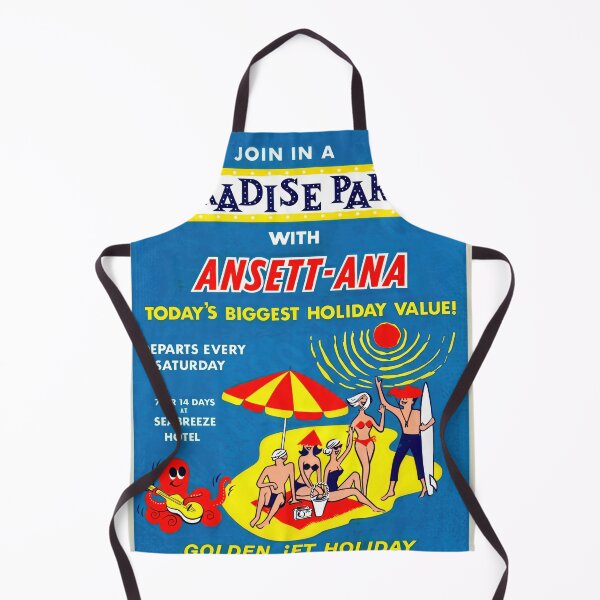 Item preview, Vintage Surfers Paradise Travel Poster | Mid-Century Ansett-ANA Art | Beach Fun & Adventure | Whimsical Retro Decor designed and sold by artofuniverse.