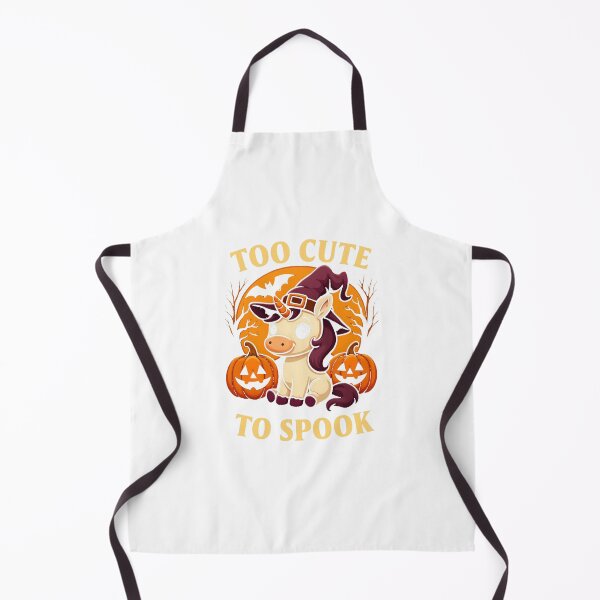 Item preview, Too Cute To Spook Unicorn Halloween Design with Pumpkins designed and sold by RuweisVibes.