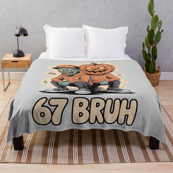 Item preview, 67 Halloween Bruh Zombie Pumpkin Meme Six Seven Slang Alpha designed and sold by Marpin91.