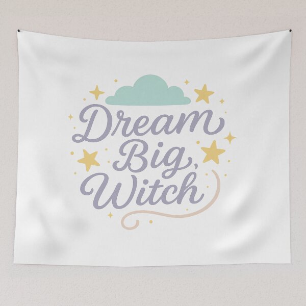 Item preview, Dream Big Witch Inspirational Art designed and sold by Trendy Sticker & Merch Collection - Express Yourself.