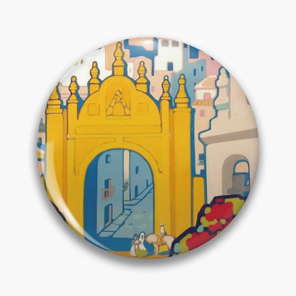 Item preview, Vintage Seville Travel Poster | Art Deco Style | Bold Colors & Geometric Shapes | Tourist Attraction | 1920s 1930s Spain designed and sold by artofuniverse.