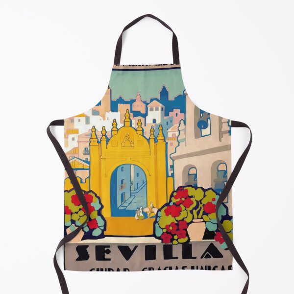 Item preview, Vintage Seville Travel Poster | Art Deco Style | Bold Colors & Geometric Shapes | Tourist Attraction | 1920s 1930s Spain designed and sold by artofuniverse.