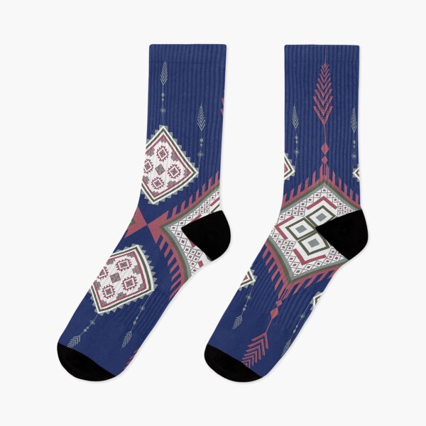 Item preview,  Midnight Indigo Thai Textile Pattern – Boho Ethnic Fabric Print with Terracotta and Olive Accents designed and sold by KiratiTra Designs.