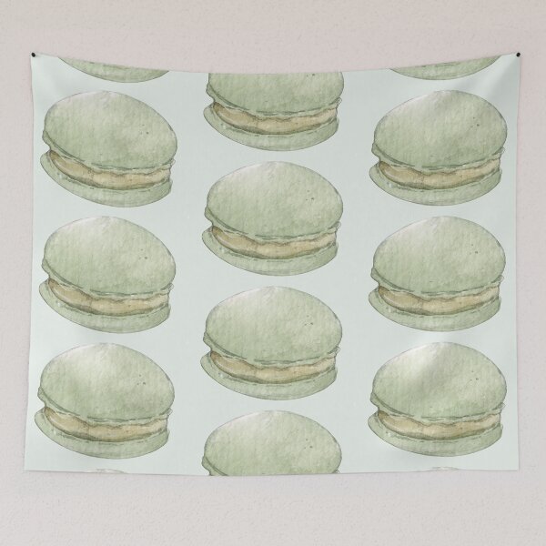 Item preview, Watercolor Simple Green Macaron – without any topping Illustration (Cutout) designed and sold by EmeraldeaArt.