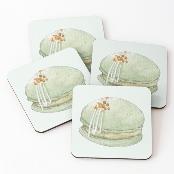 Item preview, Green Macaron – Watercolor Dessert Illustration (Cutout) designed and sold by EmeraldeaArt.