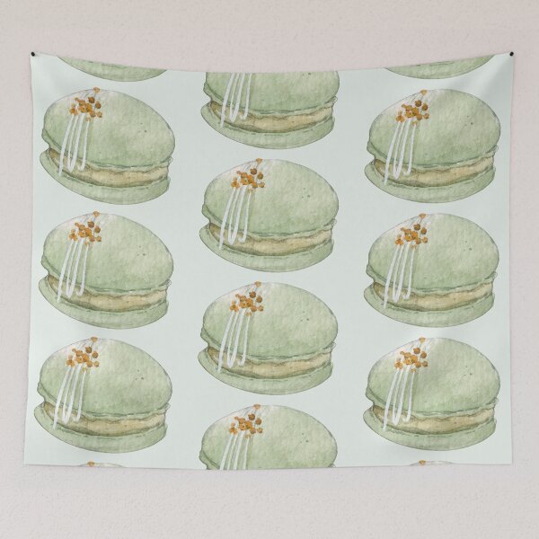 Item preview, Green Macaron – Watercolor Dessert Illustration (Cutout) designed and sold by EmeraldeaArt.