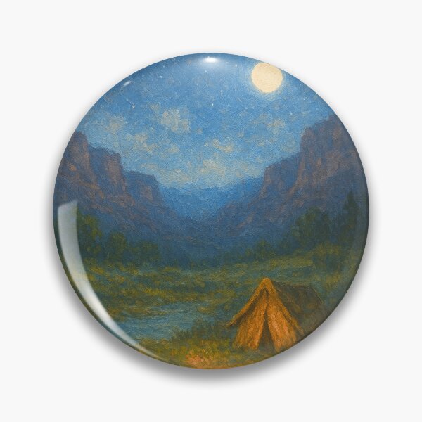 Item preview, Moonlit Canyon – Desert Cliffs, Stars & Campfire Glow designed and sold by Syrupulse.