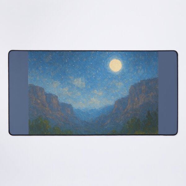 Item preview, Moonlit Canyon – Desert Cliffs, Stars & Campfire Glow designed and sold by Syrupulse.
