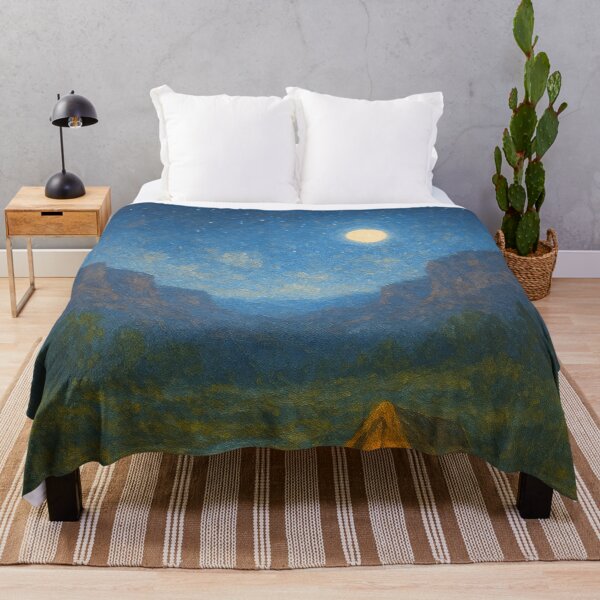 Item preview, Moonlit Canyon – Desert Cliffs, Stars & Campfire Glow designed and sold by Syrupulse.