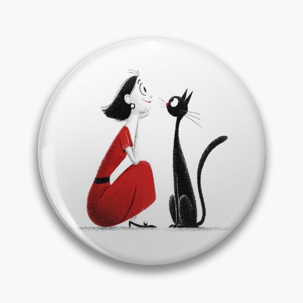 Artikelvorschau, Das Mädchen und die schwarze Katze entworfen und verkauft von daila70.