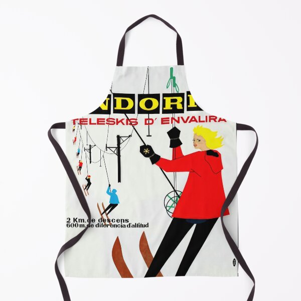 Item preview, Vintage Ski Poster | Teleskis d’Envalira 1957 | Andorra Pas de la Casa | Mid-Century Style Ski Art & Travel Decor designed and sold by artofuniverse.
