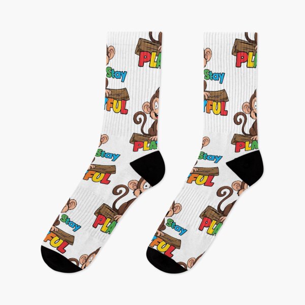 Item preview, Stay Playful – Funny Laughing Monkey on Wood | Colorful, Good-Mood Design designed and sold by ParaSiempreS.