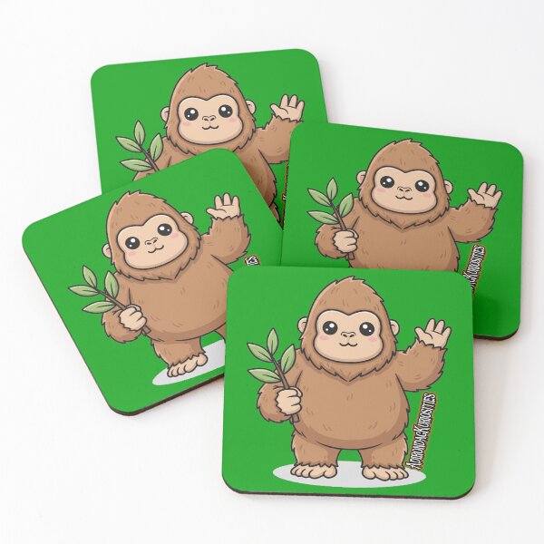 Item preview, Kawaii Bigfoot Waving designed and sold by AdirondacKuriosities.