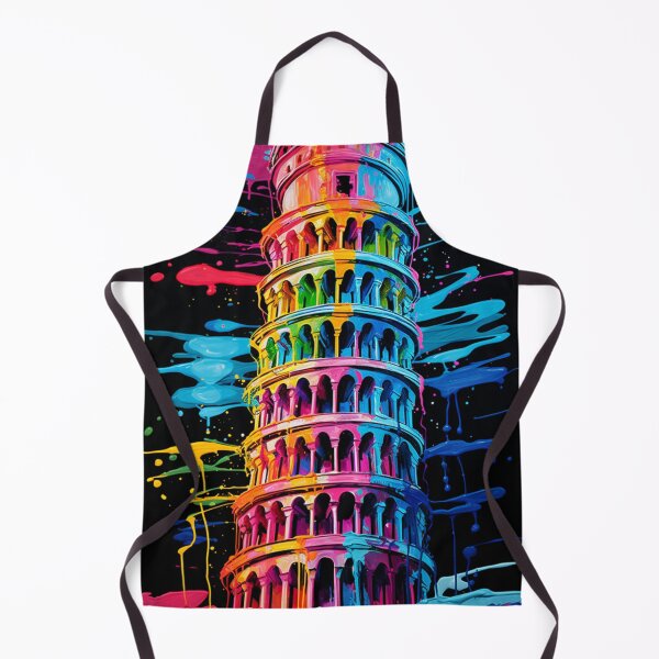 Item preview, Leaning Tower of Pisa Drip Art – Pisa’s Cascade Painting | Colorful Landmark Print designed and sold by callicoartshop.