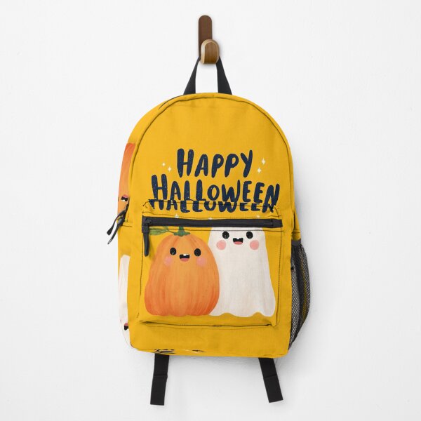 Item preview, Happy Halloween – Kawaii Ghost & Pumpkin Duo designed and sold by BennyPuppy.