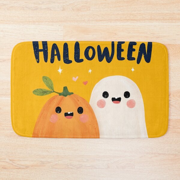 Item preview, Happy Halloween – Kawaii Ghost & Pumpkin Duo designed and sold by BennyPuppy.