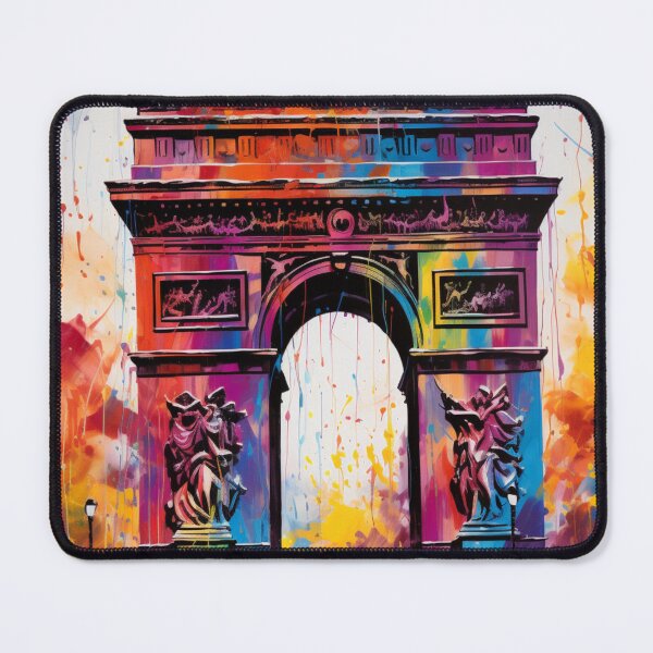 Item preview, Arc de Triomphe Drip Art – Paris Landmark Splash Print | Triumph Unleashed designed and sold by callicoartshop.