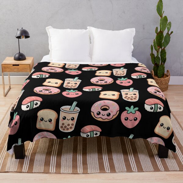 Item preview, Cute Kawaii Food Friends – Bubble Tea, Donut, Sushi, Strawberry & Toast designed and sold by graphicnew.