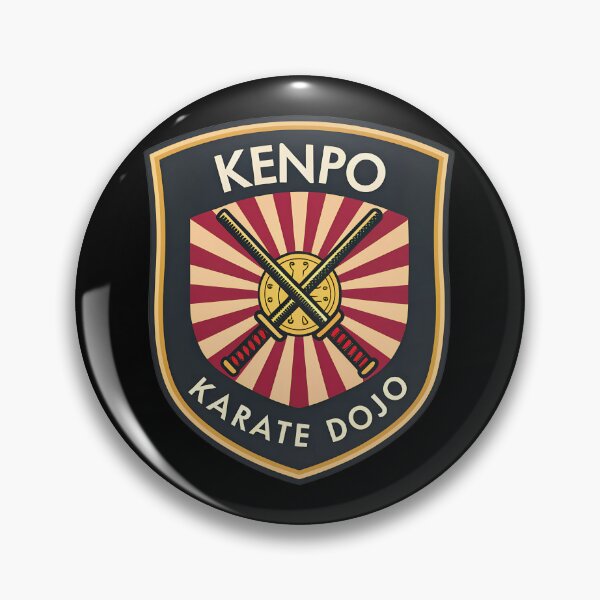 Item preview, Kenpo Karate Dojo Emblem – Rising Sun Martial Arts Shield Design designed and sold by VividOrganica.