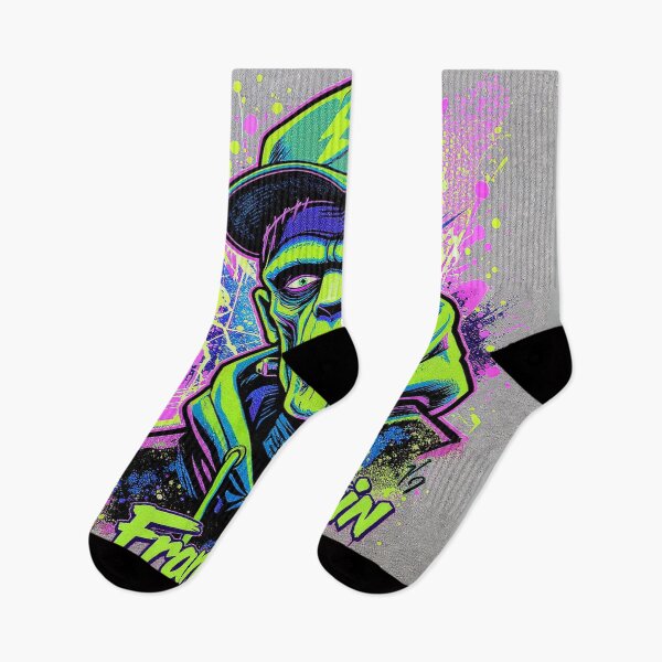 Item preview, Frankenstein Streetwear – Neon Graffiti Monster Art designed and sold by DamianRoy88.