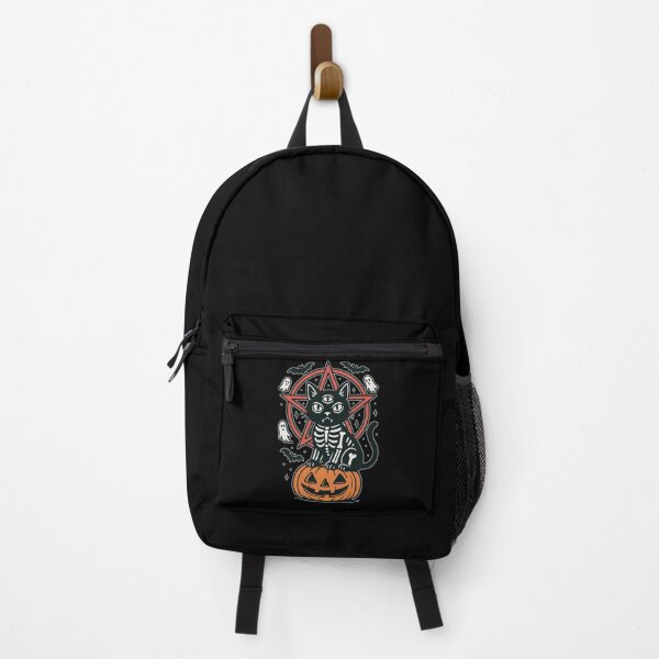 Item preview, Demonic Skeleton Three Eyed Black Cat designed and sold by TomFrontierArt.