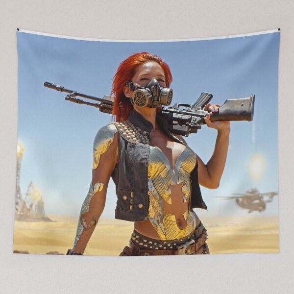 Item preview, The Desert wasteland wanderer cyberpunk style character designed and sold by Vintage Designs +.