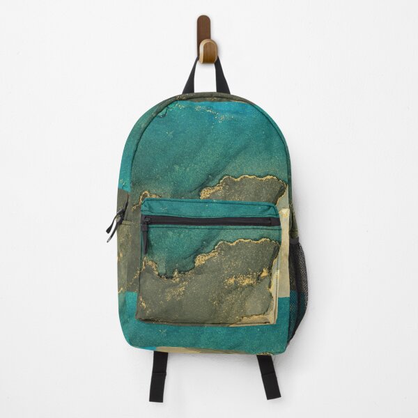 Item preview, Teal and Gold Fluid Abstract Art designed and sold by DreamAndInk.